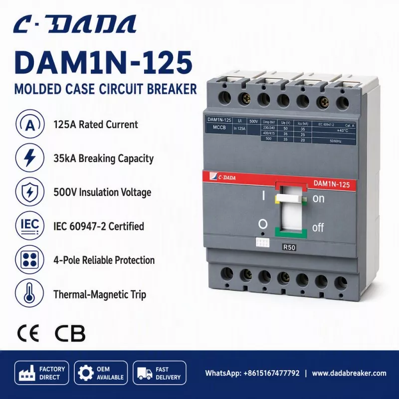 Te Whakapumau i te Tikanga Toha-iti: Te C·DADA DAM1N-125 MCCB Solution